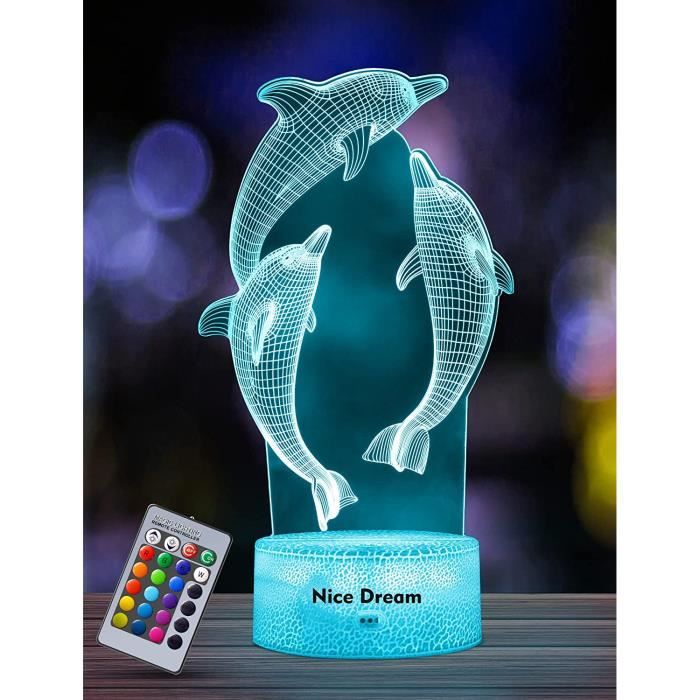 Veilleuse En Forme De Train À Vapeur 3D Pour Enfants, 16 Couleurs Changeantes Avec Télécommande