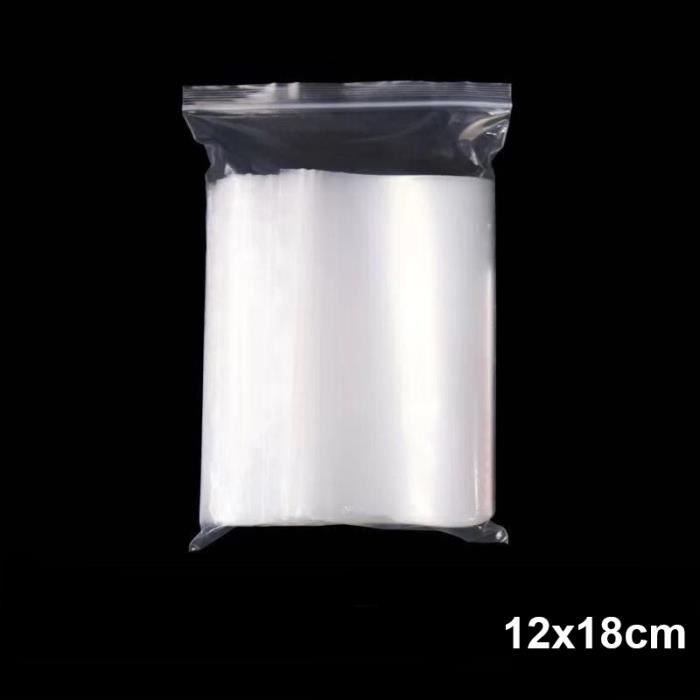 1000 Sacs Ziplock Transparents 8x12 Cm - Réutilisables, épaisseur 80µm, Pour Rangement Alimentaire Ou Petit Objets - 6