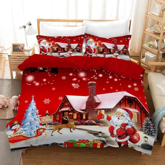 Couette Pottery Barn Kids Père Noël Heritage - Taille Full/Queen NEUVE