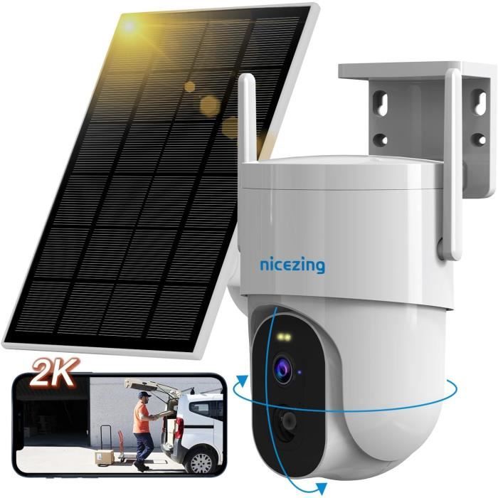 Caméra De Surveillance Wifi Extérieure VIMKIM – Pan/Tilt 360° – Solaire Et Batterie (Neuf)