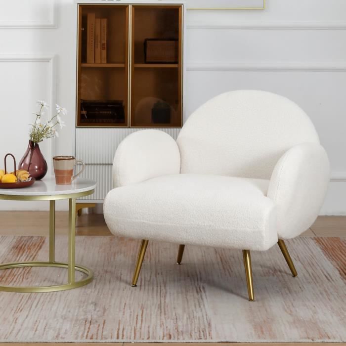 fauteuil lounge moderne ,canapé lounge simple,blanc