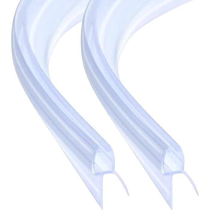 Joint De Douche Hydrofuge Steigner - Profil Droit Ou Courbé, Transparent, Pour Verre 6-8mm - Étanchéité Porte De Douche
