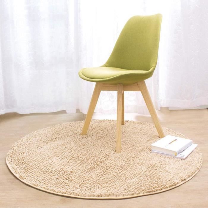 Tapis de salle de bain confortable et doux en chenille antidérapant résistant à