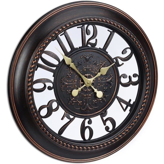 Plint Horloge Murale rétro Silent Non-Ticking Décoratif Crème Color Wall Clock, Rétro Style Décoration Murale pour la Cuisine Living Room Home, Bureau, École, Easy to Read Large Numbers Plint Horloge Murale rétro Silent Non-Ticking Décoratif Crème Color Wall Clock, Rétro Style Décoration Murale pour la Cuisine Living Room Home, Bureau, École, Easy to Read Large Numbers