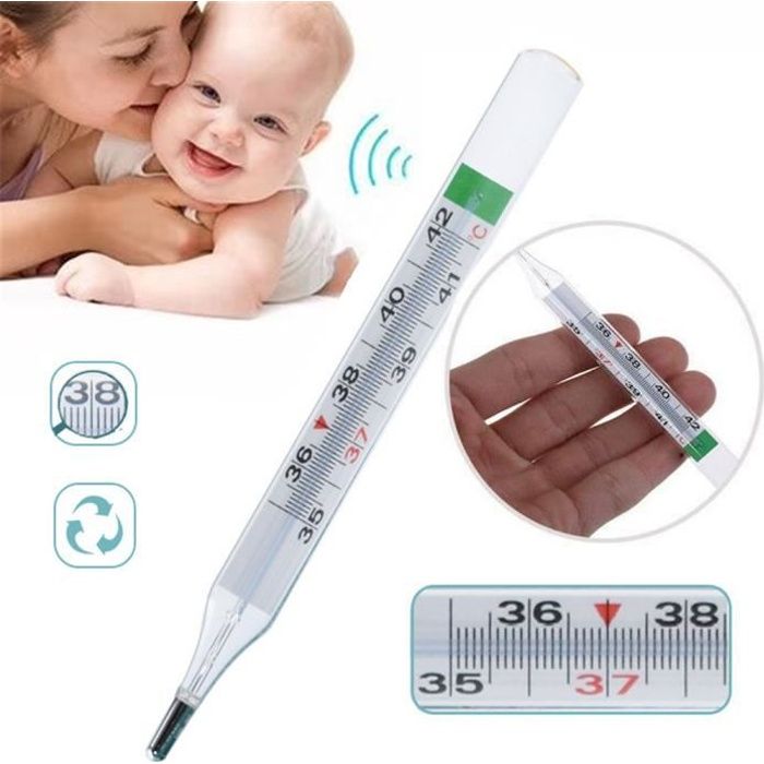 Thermometre Pour Bebe Adulte Sans Mercure Precision Clinique En Verre Traditionnel Cdiscount Puericulture Eveil Bebe
