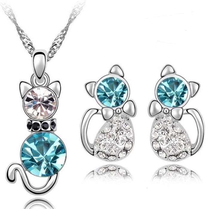 Echtschmuck Parure Bijoux Chat Cristal Swarovski Zirconia Argent 925 Uhren Schmuck Finansvejledning Dk