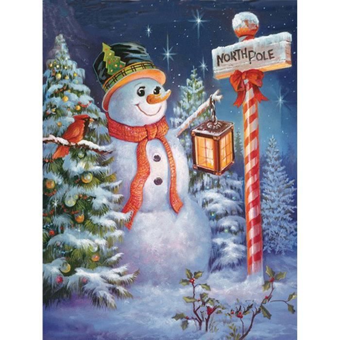 Montawa ®5D Diamant Peinture De Noël Bonhomme De Neige Broderie DIY Point  De Croix Kit De Noël Décor YMF71011671E_1000 - Achat / Vente objet  décoration murale - Cdiscount