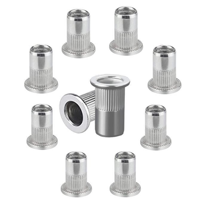 50 Boulons + 50 écrous Aluminium M6x50 Pour Serre, Jardin, Fixation Verre Et Structure - 10
