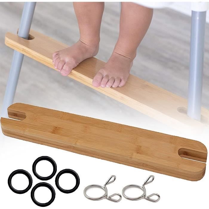 Repose-pieds Bambou Réglable Pour Chaise Haute Bébé - Compatible IKEA - Antidérapant