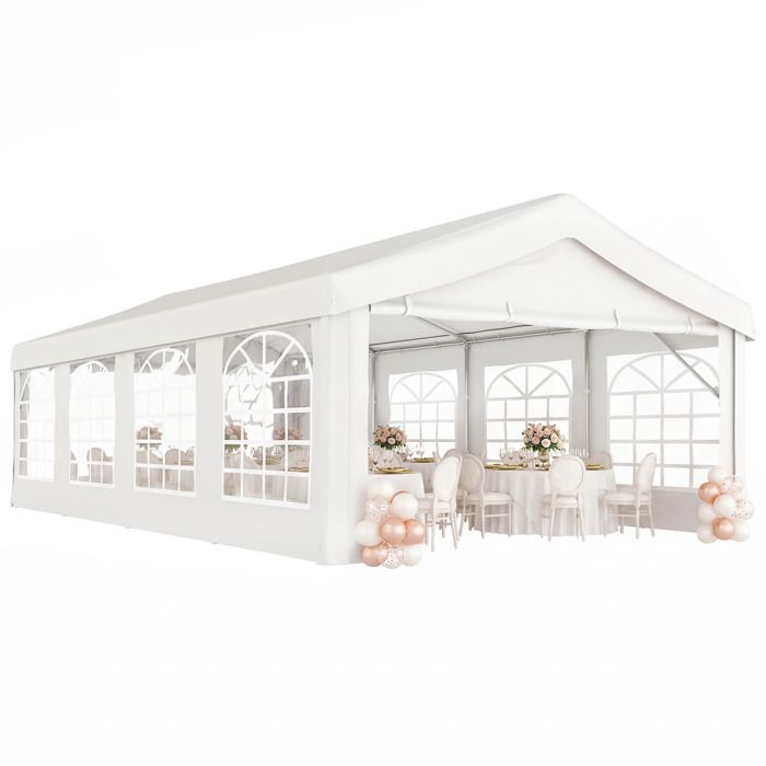 Outsunny - Tente de réception - PE Acier galvanisé - 800x400x280m - Blanc