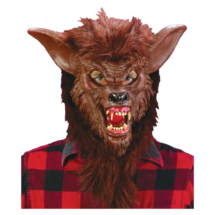 Loup Garou Masque Brown Avec Des Dents Realistes Cdiscount Jeux Jouets