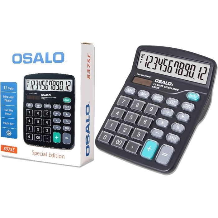 Calculatrice De Poche Compacte – Solaire + Pile | Affichage LCD Clair | Fonctions Standards | Pour Étudiants, Bureau