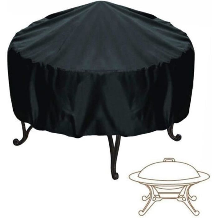 Housse Barbecue, Housse De Foyer Extérieur Imperméable En Tissu Oxford 210D,Noir,84 × 50 Cm