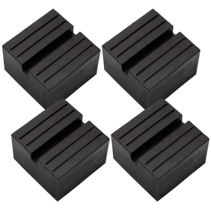 VZXZXE 2 Pièces Tampons Caoutchouc Antidérapants Pour Cric 7.5x2.5cm – Protection Voiture Et Sol, Noir Robuste