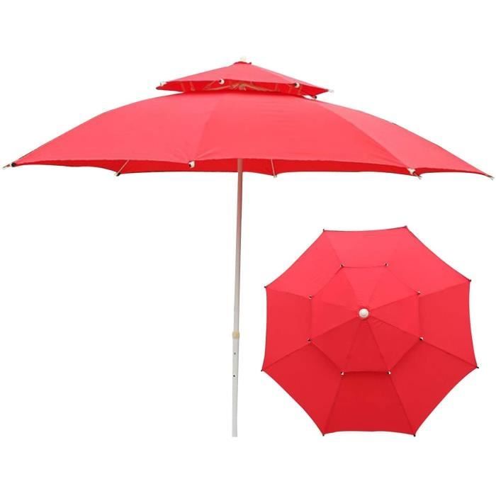 Grand Parasol De Jardin Indien Motif Floral – Rose Bébé, Coton, 1,8 M, Avec Housse Et Plateforme