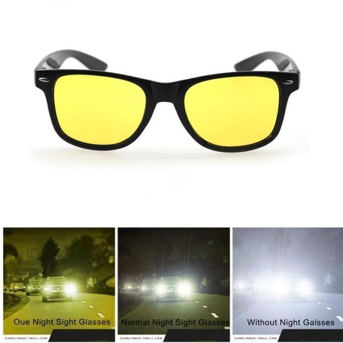BAQI 2pcs Lunettes Soleil Vision nocturne Anti eblouissement Nuit Vue Conduite HD