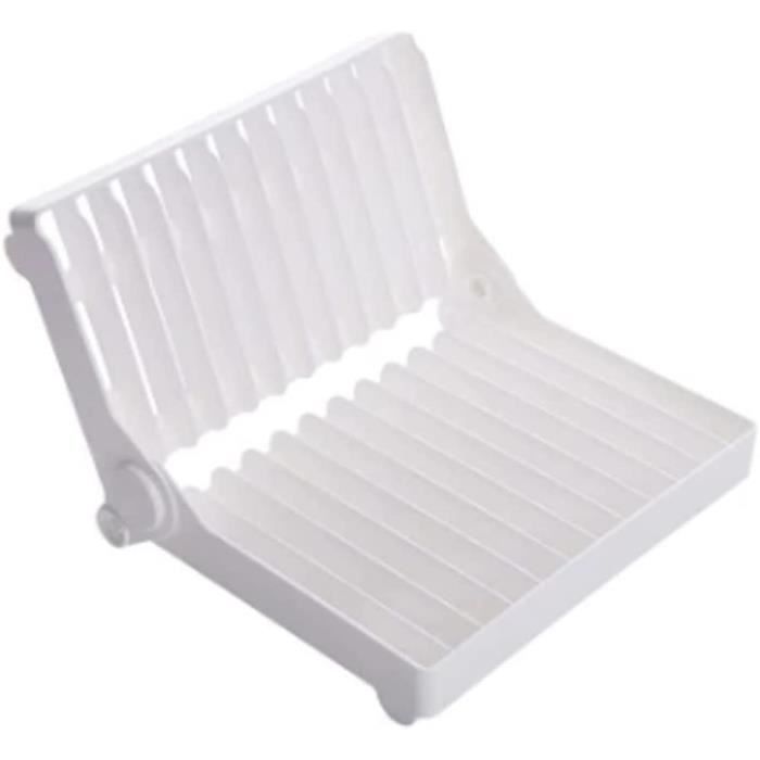 Égouttoir à Vaisselle Pliable Avec Porte-ustensile - Parfait Pour Les Propriétaires Ou Le Camping, Résistant à La Déchirure, Conception Peu Encombrante, Pieds Antidérapants, Gris 36.5×31×12CM