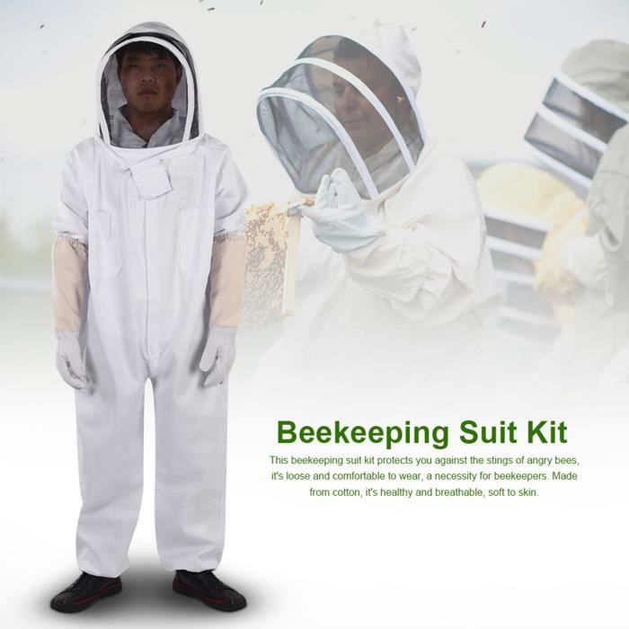 Combinaison de protection pour l'apiculture professionnelle Gants Apiculteur Protéger l'équipement (XL)