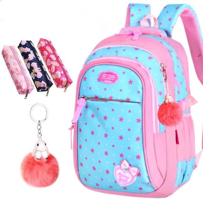 Sky Blue Stars School Bags for Girls Star Prints Children s