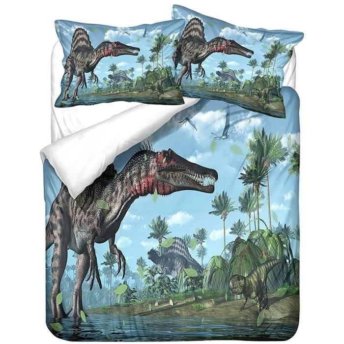 Couette Bebe CTQTZ Dinosaure De Dessin Animé Housse De Couette Pour Couette 90x190 Enfant