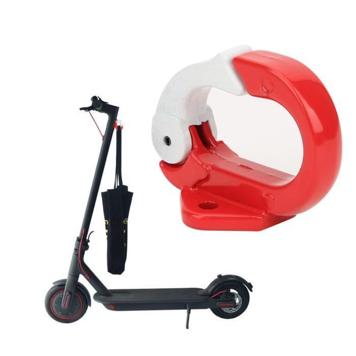 Crochet de scooter résistant à l'usure portable, crochet de scooter  électrique en métal durable, sac à main en forme de O rouge