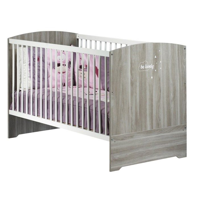 Lit bébé évolutif 70x140 ♥ Gris ♥ Bois ✓ Transformable