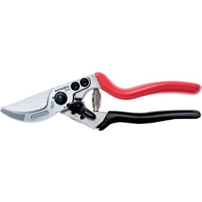 Sécateur à lame tirantes BERGER - Lame en acier chromé - Ø de coupe 20 mm