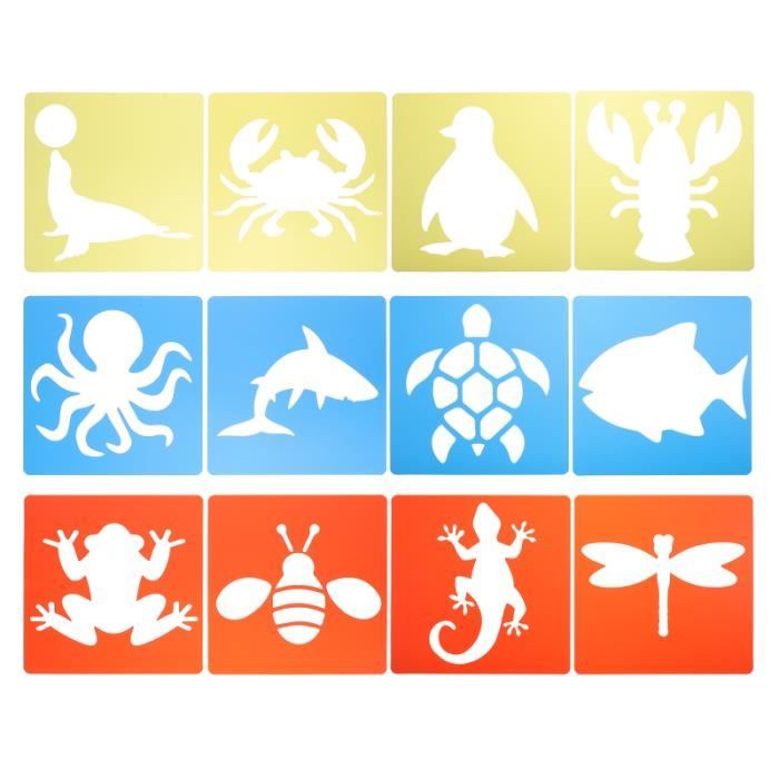 Lot De 25 Pochoirs Papillons Réutilisables - En Plastique PET, 15x15 Cm | Pour Peinture, Décoration Murale, Loisirs Créatifs - 12