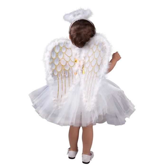 Deguisement Ange Pour Bebe Ou Petite Fille Blanc Taille Unique Cdiscount Pret A Porter