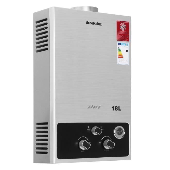 BreeRainz Chauffeeau à Gaz Instantané,Capacité de 18L,Puissance 36KW — free download