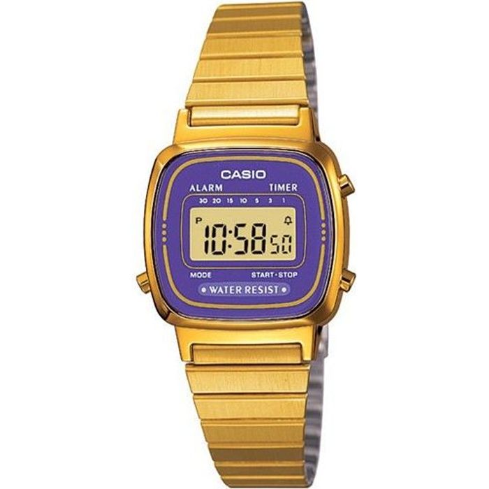 Montre femme CASIO Violet Achat vente montre Femme Adulte Acier