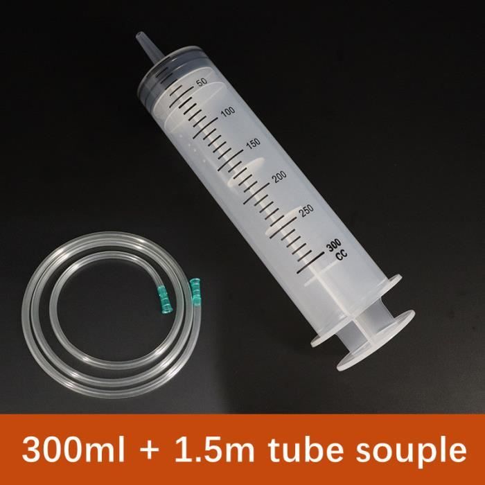 Tubes de seringues de 500 ml + 1.5m de longueur en PVC tube souple seringue  Réutilisable de mesure en plastique pour aspiration - Cdiscount Bricolage