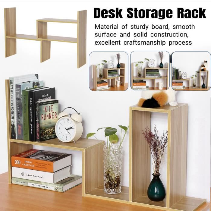 Qqmora Bibliothèque De Bureau Étagère De Bureau En Bois Pour Bricolage, Support De Rangement
