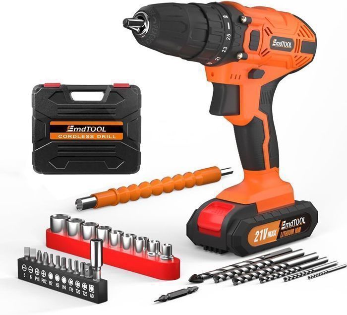 PERCEUSE VISSEUSE DEVISSEUSE Sans Fil 12V +2 Batteries +24 Accessoires