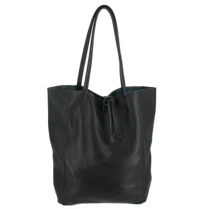 EVORA sac cabas tote bag cuir (Couleurs Noir) Cdiscount Bagagerie Maroquinerie
