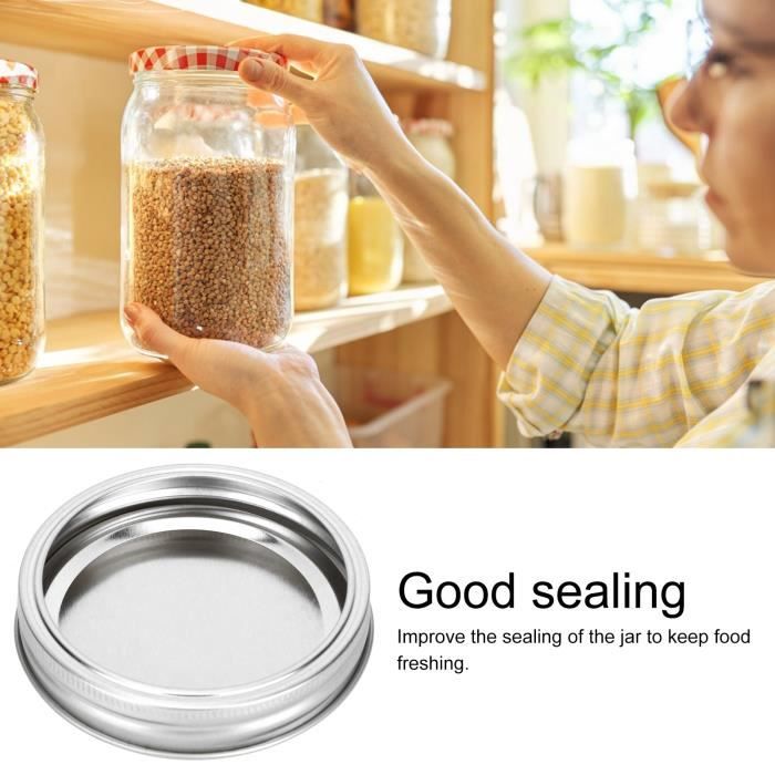 Cinvo Couvercle En Métal Pour Pot De Fleurs Mason - Organisateur