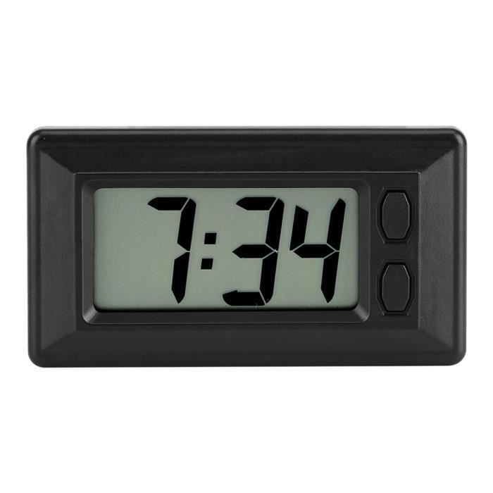 Horloge numérique portable pour voiture et bureau - Écran LCD avec affichage de