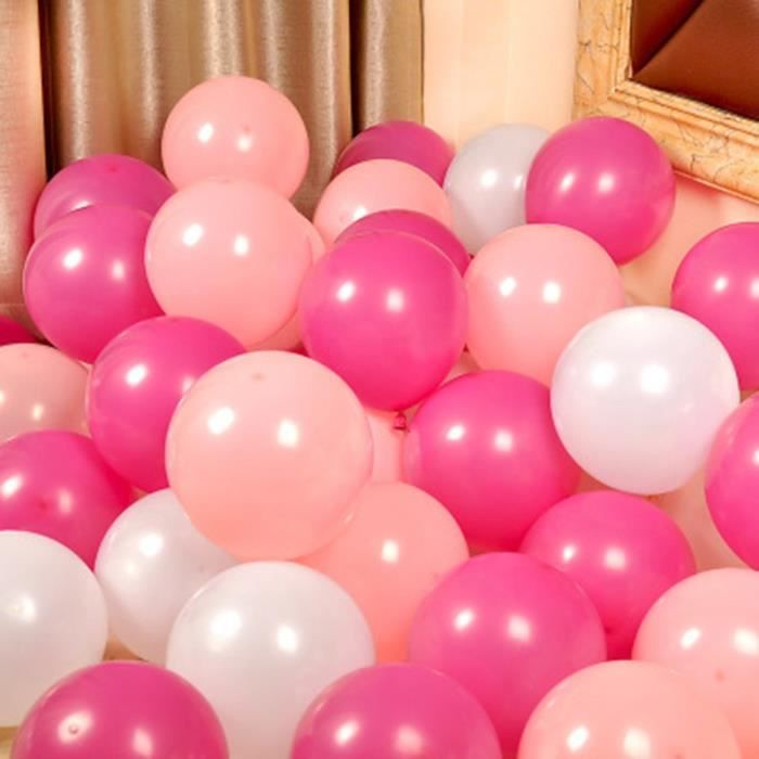 100 pcs /Rose rouge + poudre tendre + blanc 2.2g Mat Épais 10 cm Latex  Ballon Gonflable De Mariage Décorations Air Balle Heureux Fêt - Cdiscount  Maison