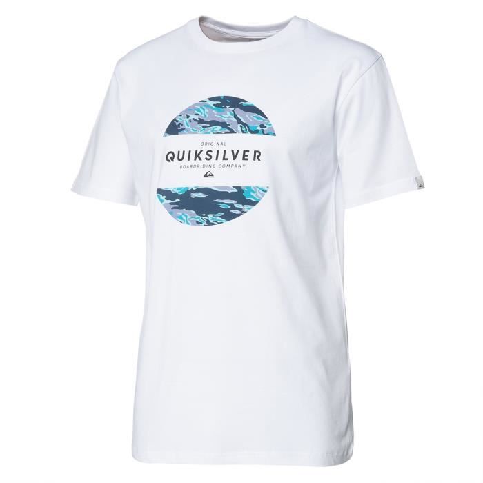 QUIKSILVER T-Shirt Mixed - Homme - Blanc - Cdiscount Sport