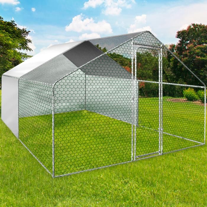 Meilleurs prix pour IDMARKET Bâches waterproof blanches 1 arrière + 2 côtés 150 gr pour enclos poulaillers