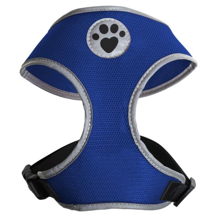 Meilleurs prix pour igadgitz Home U7058 - Harnais Chien Résistant Sueur, Gilet pour Chien, Chiot, Harnais pour Chien - Bleu - Petit