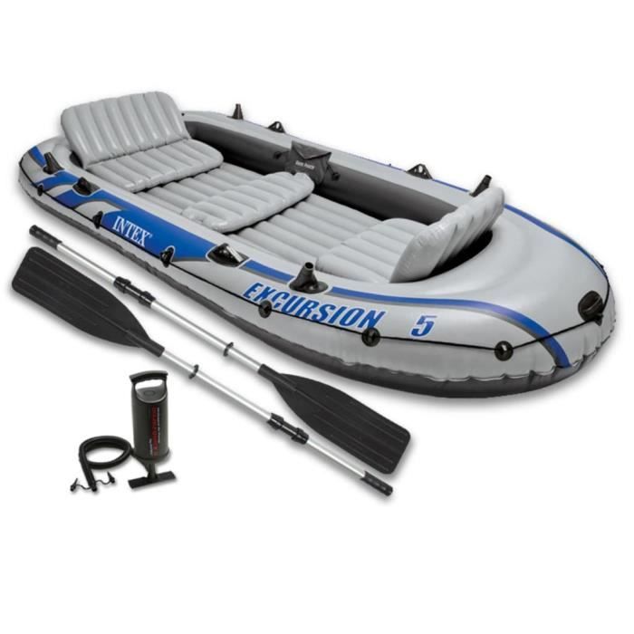 Intex Excursion Jeu De Bateau Gonflable 68325np 5 Places Avec Rames Et Pompe Prix Pas Cher Cdiscount