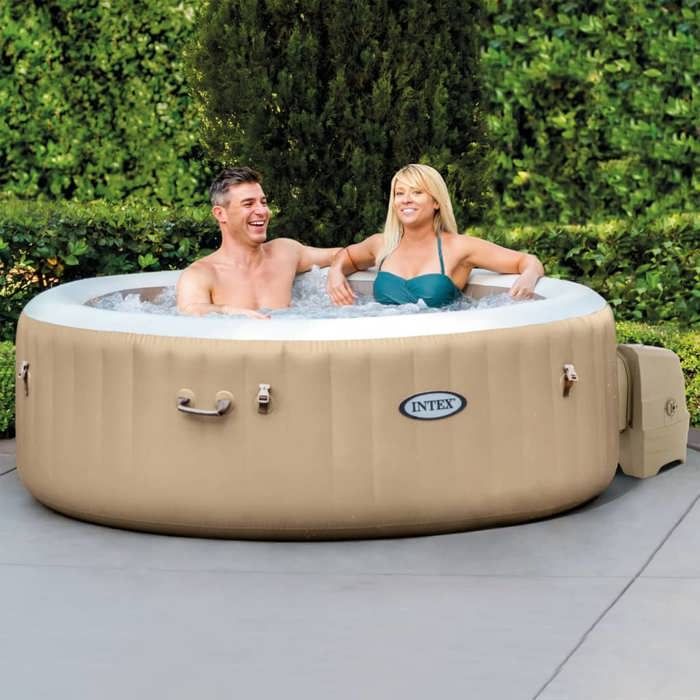 Hydromassage Jacuzzi gonflable Intex 28426 ex 28404 Bubble spa rond 196x71  - Cdiscount Jardin