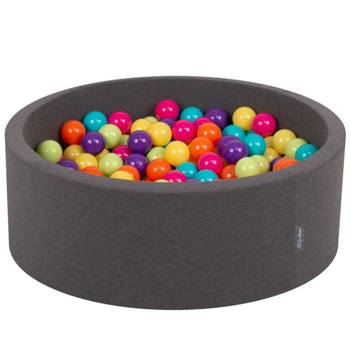 Piscine à Balles Carrée 90x30cm Avec 300 Balles - Pour Bébé Et Enfant - Couleurs Vives KiddyMoon