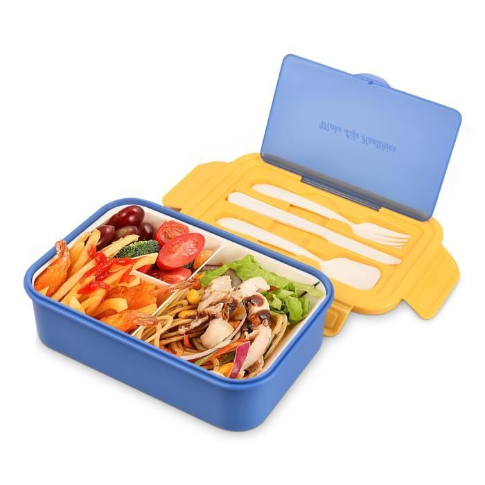 Lunch Box 1.4 L Boîte à Repas avec 3 Compartiments et Cuillère