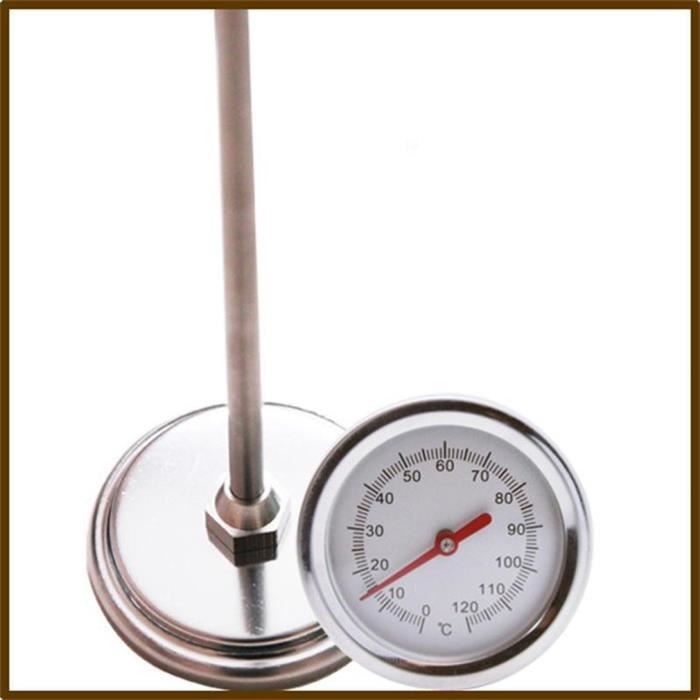 Modonghua Thermomètre à Compost - Tige De 50,8 Cm - Cadran De 5,1 Cm De