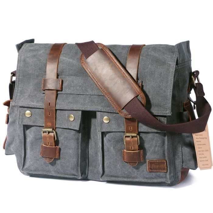 Lifewit Sac Bandouli re en Toile Sacoche 17 3 pouces Style