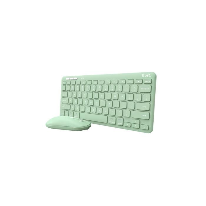 Clavier et souris sans fil – LYRA – 24943 – Mini – QWERTY – Vert