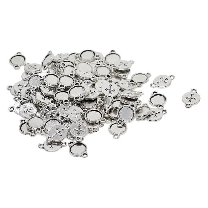 Lot De 100 Breloques Pendentifs Noël En Alliage - Motifs Flocons, Bonhommes De Neige, Rennes - Pour DIY Déco, Bijoux, Scrapbooking - 9