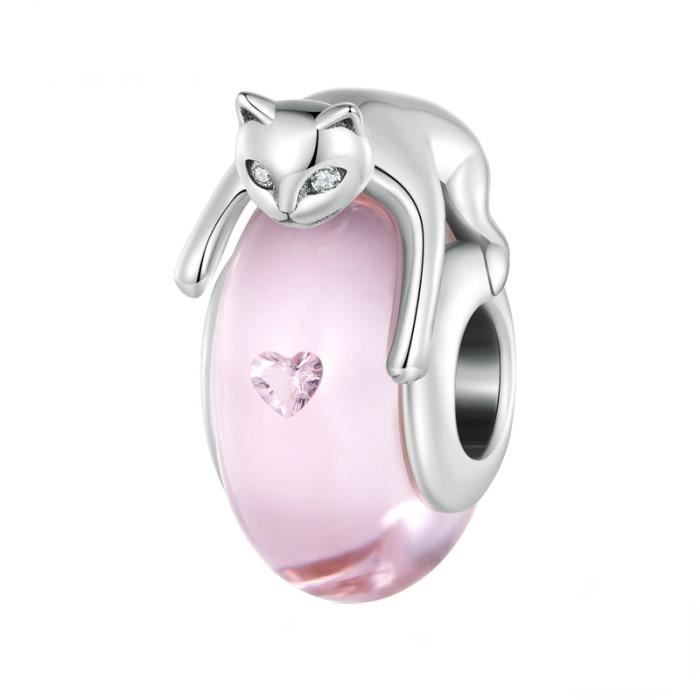 Charme Monde Argent 925 Pandach - Breloque Zircone Pour Bracelet Européen Cadeau Femme